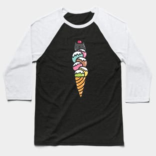 cat ice cream Baseball T-Shirt